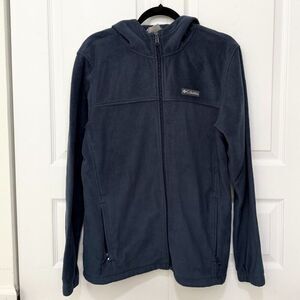 Men Columbia Hoodie Fleece Jacket Hoodie in Dark Blue Size Medium